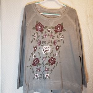 Plus Size Women's Floral Shirt